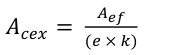 𝐴𝑒𝑓 (𝑒 × 𝑘) 𝐴𝑐𝑒𝑥=