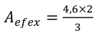 4,6×2 𝐴𝑒𝑓𝑒𝑥= 3